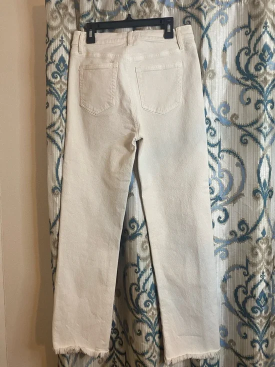 LOFT Off-White Straight-Crop Jeans - Picture 5 of 7